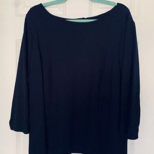 Talbots Bateau Neck 3/4 Sleeve Top